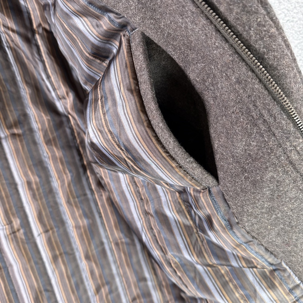 Pierre Cardin Coat Mens L Full Zip Wool Blend Lined Zip Pocket Preppy Career - Picture 7 of 14
